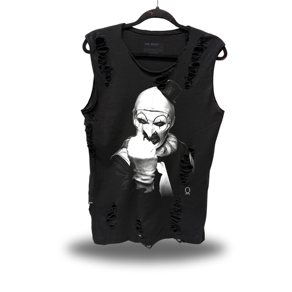 TERRIFIER - ROAD RASH SLASH MUSCLE BLACK TANK TOP