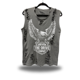 EAGLE SHIELD - ROAD RASH SLASH MUSCLE VINTAGE GREY TANK TOP