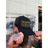 DIE DRIVEN CURVED BILL BLACK HAT