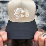 ENEMY SKULL BLACK & SAND CURVED BILL TRUCKER HAT