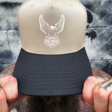 EAGLE BLACK & SAND CURVED BILL TRUCKER HAT