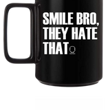 SMILE BRO BLACK COFFEE MUG