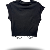 ROAD RASH HEART BLACK CROP TOP