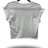 ROAD RASH HEART WHITE CROP TOP
