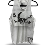 PUNK WORK HARDER SKULL WHITE STRINGER