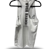 PUNK WORK HARDER SKULL WHITE STRINGER