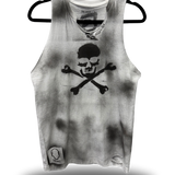 PUNK LONE WOLF SKULL WHITE STRINGER