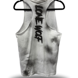 PUNK LONE WOLF SKULL WHITE STRINGER
