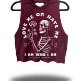 LOVE ME CROP TANK TOP*MAROON*