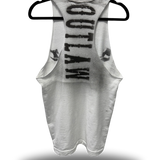 PUNK OUTLAW CROSSBONE SKULL WHITE STRINGER