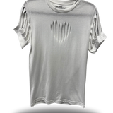 ROAD RASH HEART SLASHED WHITE TEE