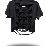 ROAD RASH CRAZY BACK SLASH BLACK CROP TOP