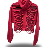 ROAD RASH RED CROP HOODIE - 1.0