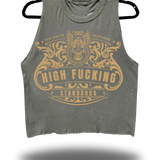 HIGH FUCKING STANDARDS CROP TANK TOP*GREY*
