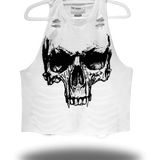 DESTRUCTION  CROP TANK TOP *WHITE*