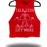 TALK LESS CROP TANK TOP*RED*