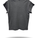 ROAD RASH  MUSCLE OVERSIZED FADED BLACK TEE