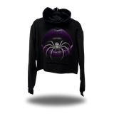 SPIDER LIPS CROP HOODIE