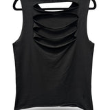 HOGAN TRIBUTE CUT ROAD RASH BLACK TANK TOP