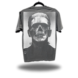 FRANKENSTEIN SKULL FADED BLACK OVERSIZED TEE