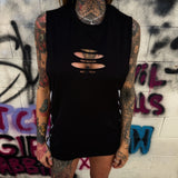 ROAD RASH BEACH VIBES BLACK TANK TOP
