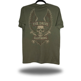 WINGS & CROSSBONES MILITARY GREEN CLASSIC TEE