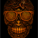 TRIPPY SNAKE SKULL DECAL