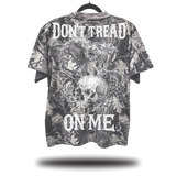 DON'T TREAD ON ME OVERSIZED GREY WOOD CAMO TEE