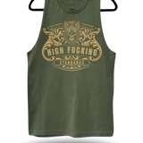 HIGH FUCKING STANDARDS STRINGER TANK TOP*MILITARY GREEN*