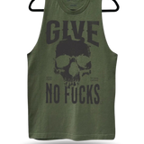 NO FUCKS STRINGER TANK TOP*MILITARY GREEN*