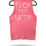 VINTAGE FUCK THE HATERS TANK TOP *PINK*