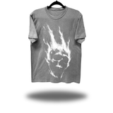 INFERNO SKULL OVERSIZE PRINT VINTAGE TEE *GREY*