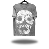 DEAD DAISIES OVERSIZE PRINT VINTAGE TEE *GREY*