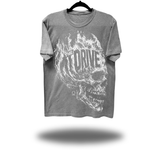 OFF DRIVE OVERSIZE PRINT VINTAGE TEE *GREY*