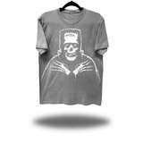 FRANKENSTEIN FIEND OVERSIZE PRINT VINTAGE TEE *GREY*