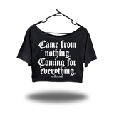 CAME WIDENECK OVERSIZED BLACK CROP TOP