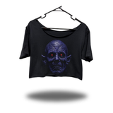 CRIMSON GAZE WIDENECK OVERSIZED BLACK CROP TOP