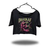 AF SHOCK WIDENECK OVERSIZED BLACK CROP TOP