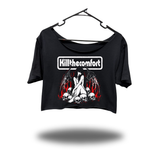 KILL COMFORT WIDENECK OVERSIZED BLACK CROP TOP