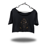 MOONLIT WIDENECK OVERSIZED BLACK CROP TOP