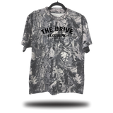 FLAMING ENGINE OVERSIZED GREY WOOD CAMO TEE