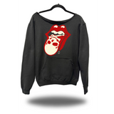 BAD TASTE ROAD RASH DIAMOND CROSS BLACK WIDENECK HOODIE