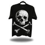 CROSSBONES BLACK OVERSIZED TEE