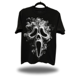 SMOKE GHOST FACE BLACK OVERSIZED TEE