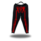 SKELETON BLACK JOGGER - RED