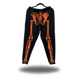 SKELETON BLACK JOGGER - ORANGE