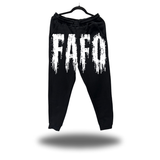 FAFO GRUNGE FRONT BLACK JOGGER