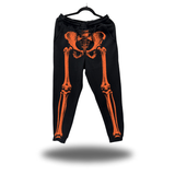 SKELETON BLACK JOGGER - ORANGE