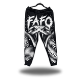 FAFO SNAKE FRONT BLACK JOGGER