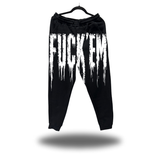 FUCK'EM FRONT BLACK JOGGER